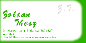 zoltan thesz business card